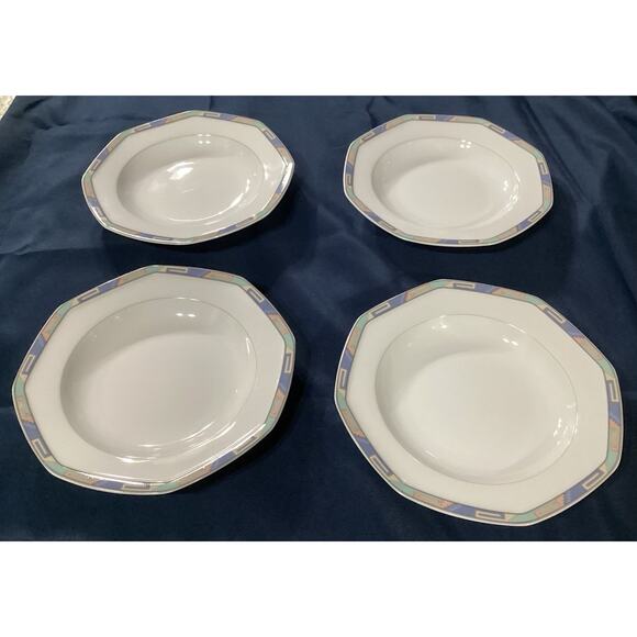 Christopher Stuart SOUTHWEST Octagonal Soup Bowls Set Of 4 - Picture 7 of 9